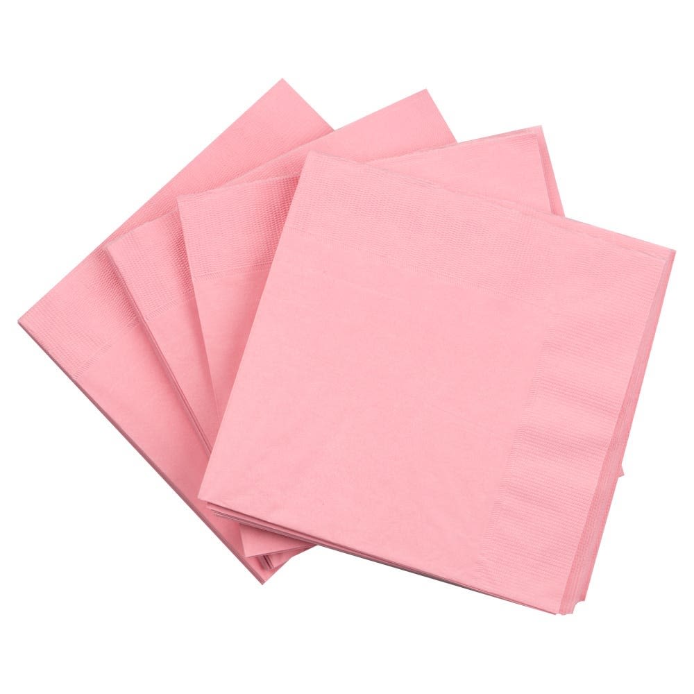 JAM PAPER Medium Lunch Napkins - 6 1/2 x 6 1/2 - Baby Pink Pastel - 40/Pack MPN:6255620714