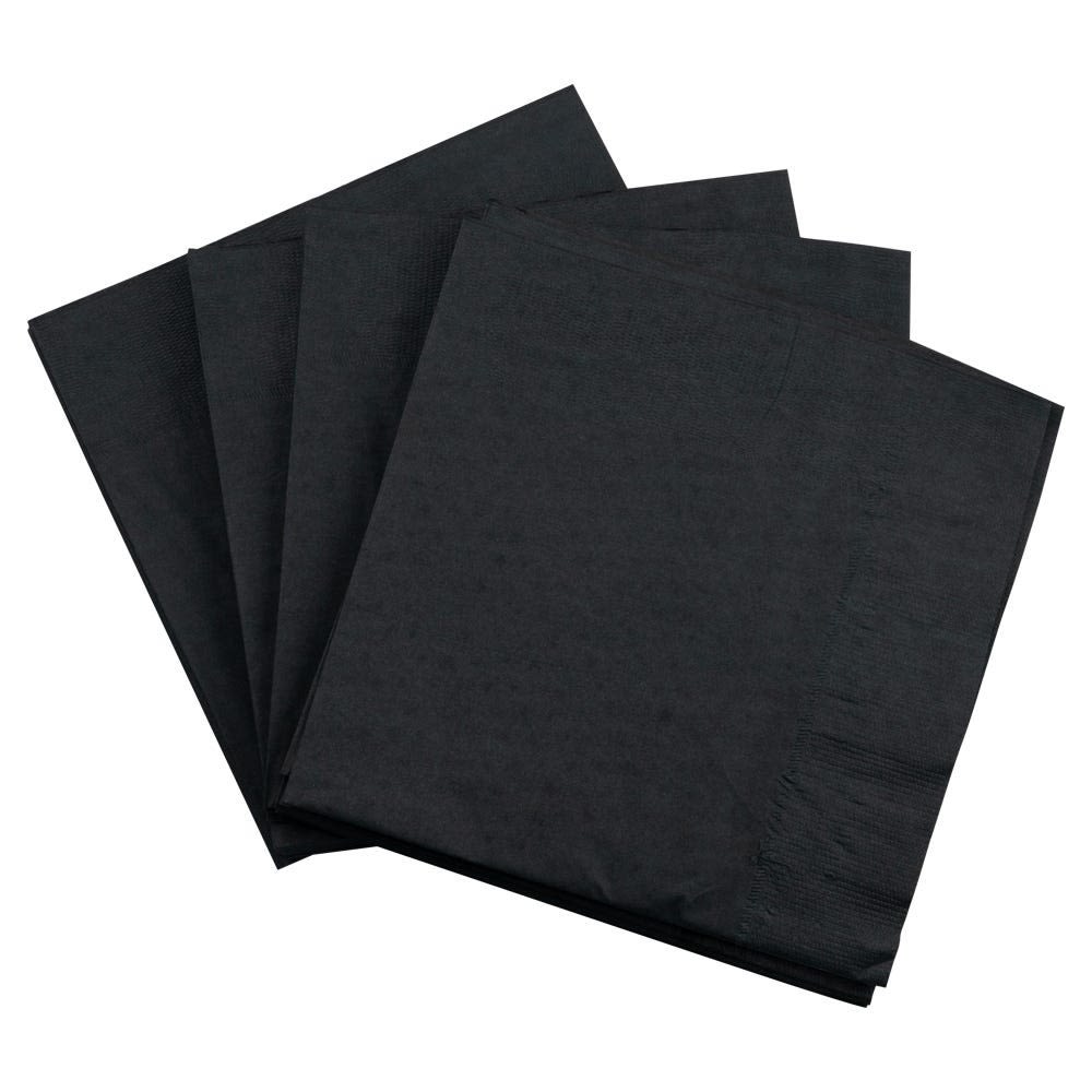 JAM PAPER Medium Lunch Napkins - 6 1/2 x 6 1/2 - Black - 40/Pack MPN:6255620716