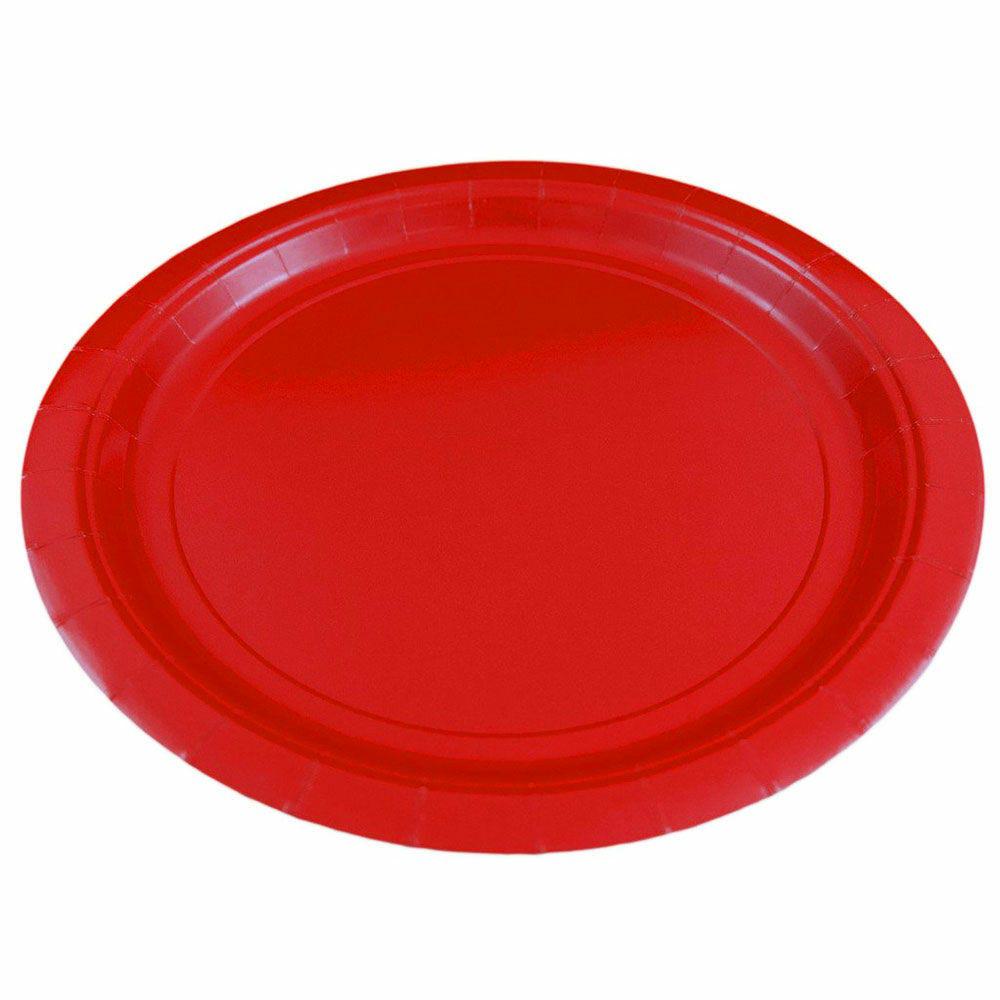 JAM PAPER Round Paper Party Plates, Medium, 9 Inch, Red, 50/pack MPN:9255PPRE