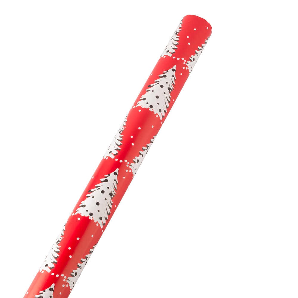 JAM Paper Christmas Wrapping Paper, 20 Sq Ft, Painted Christmas Trees MPN:0830Q309OD