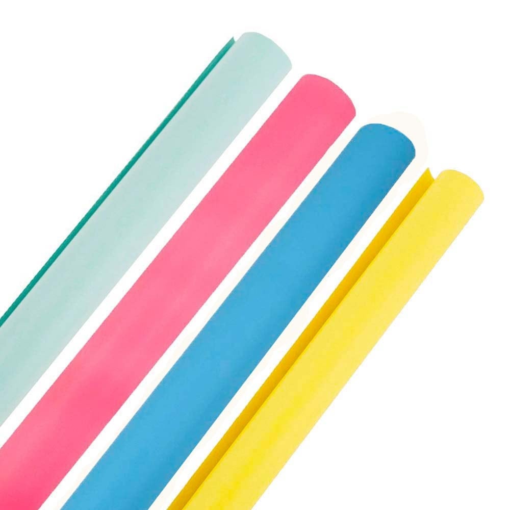 JAM Paper Wrapping Paper, Matte, 25 Sq Ft, Assortment, Pack of 4 Rolls MPN:170128191ASSTSTOD