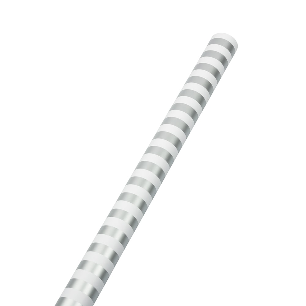 JAM Paper Wrapping Paper, Striped, 25 Sq Ft, Silver & White MPN:2226517002OD