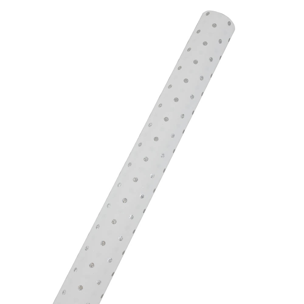 JAM Paper Wrapping Paper, Glitter Dots, 25 Sq Ft, White & Silver MPN:226432368OD