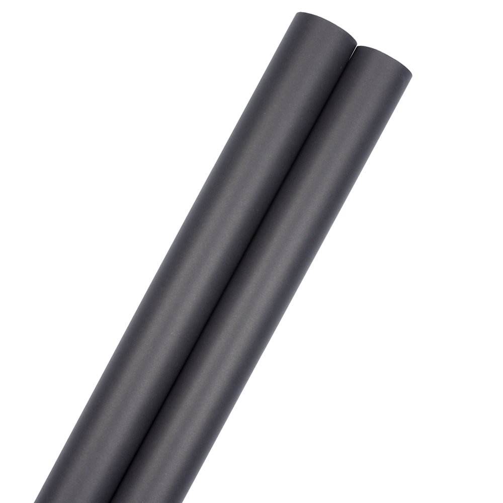 JAM Paper Wrapping Paper, Matte, 25 Sq Ft, Black, Pack of 2 Rolls MPN:277013526AOD