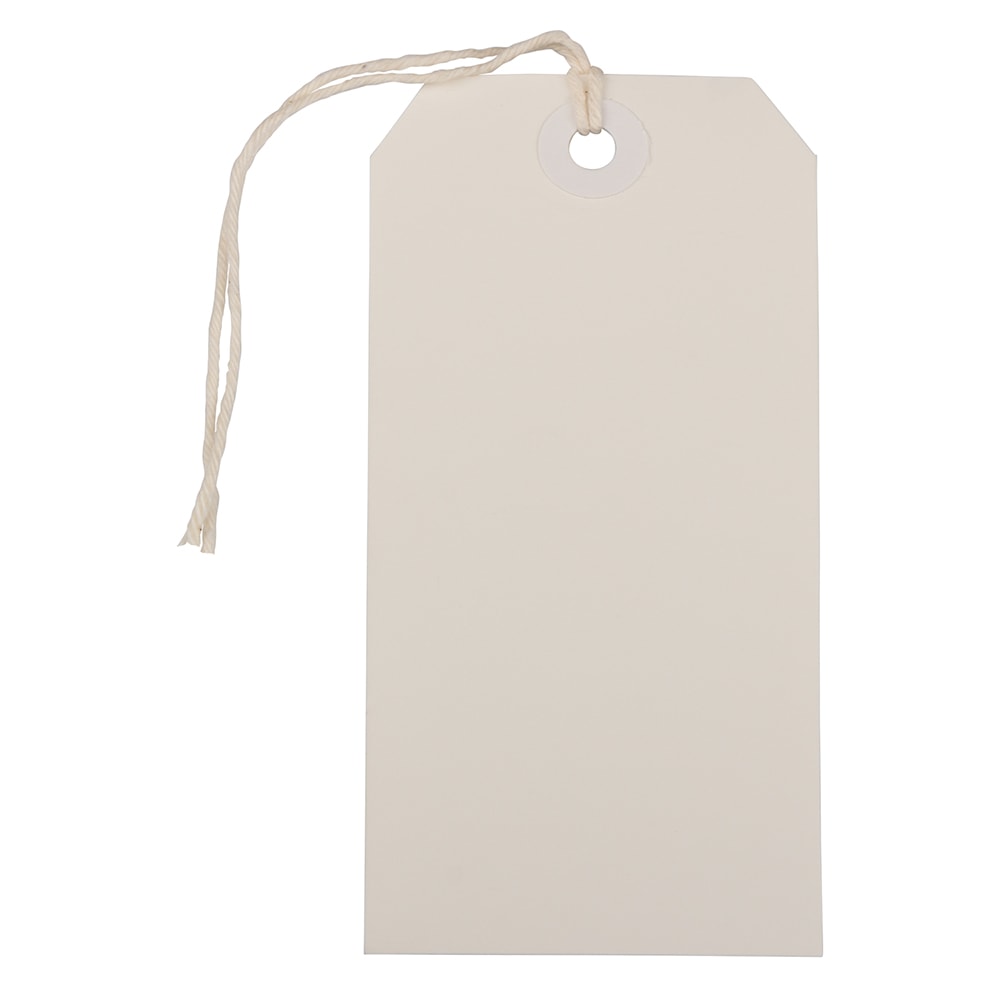 JAM Paper Medium Gift Tags, 4-3/4in x 2-3/8in, White, Pack Of 10 Tags MPN:39197120A