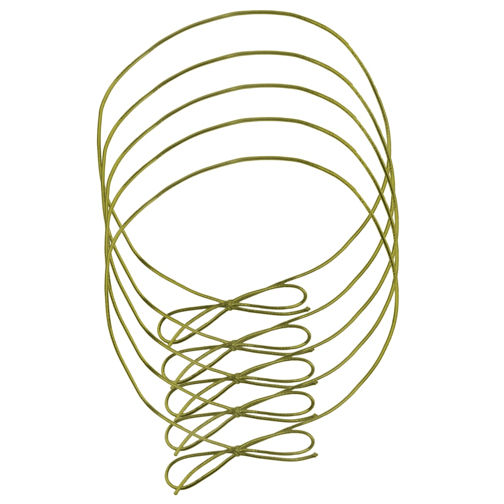 JAM Paper Large Elastic Gift Wrap String Ties, 22in, Metallic Gold, Pack Of 5 Ties MPN:6564974