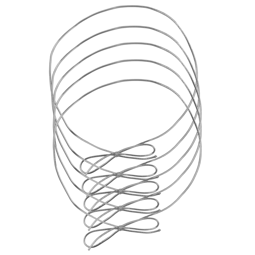 JAM Paper Large Elastic Gift Wrap String Ties, 22in, Metallic Silver, Pack Of 5 Ties MPN:6564977