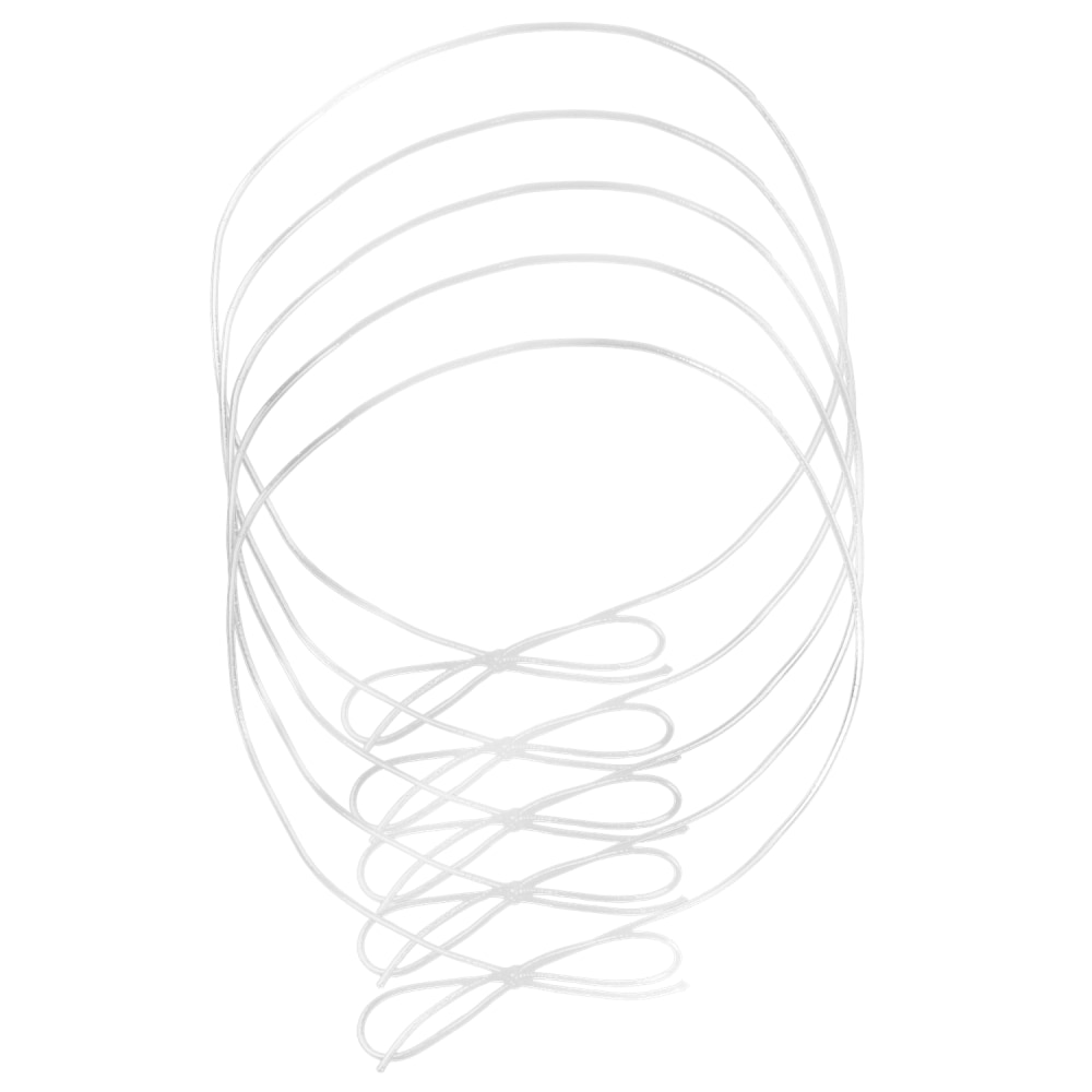 JAM Paper Large Elastic Gift Wrap String Ties, 22in, Matte White, Pack Of 5 Ties MPN:6566838