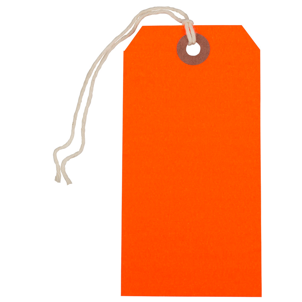 JAM Paper Medium Gift Tags, 4-3/4in x 2-3/8in, Neon Red, Pack Of 10 Tags MPN:91931038A