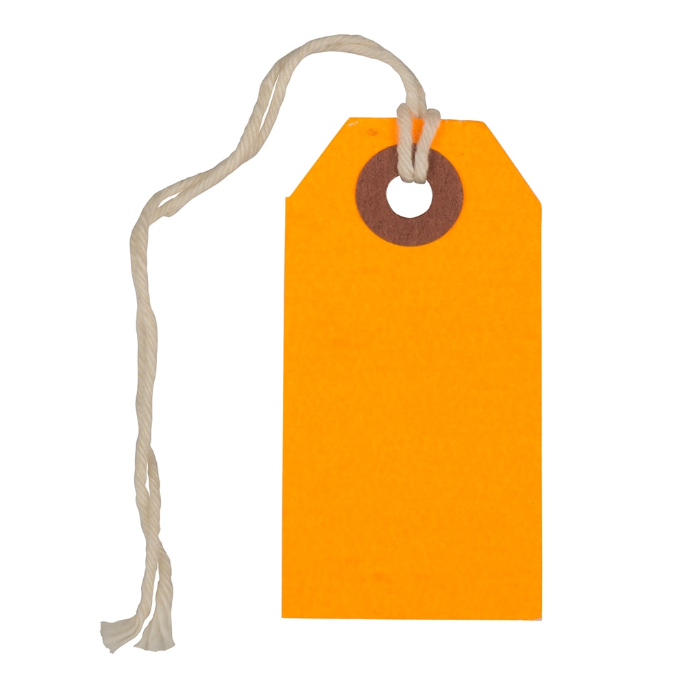 JAM Paper Tiny Gift Tags, 3-3/8in x 2-3/4in, Neon Orange, Pack Of 10 Tags MPN:91931049A