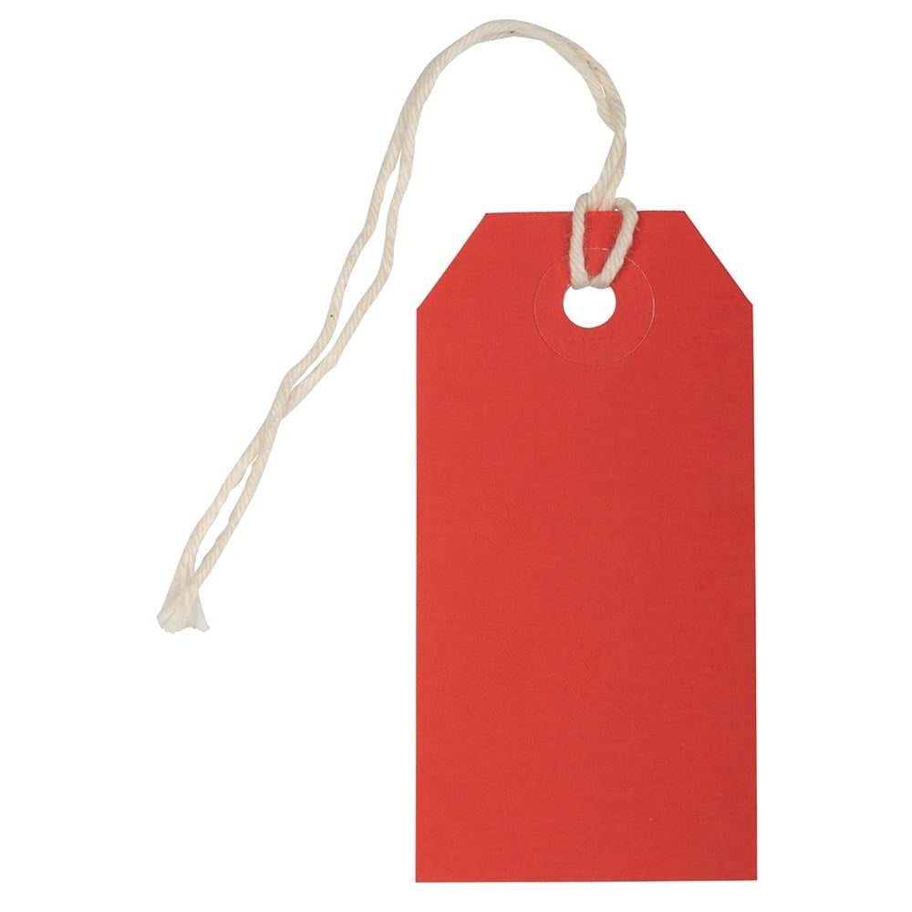 JAM Paper Small Gift Tags, 3-1/4in x 1-9/16in, Red, Pack Of 10 Tags MPN:9197264A