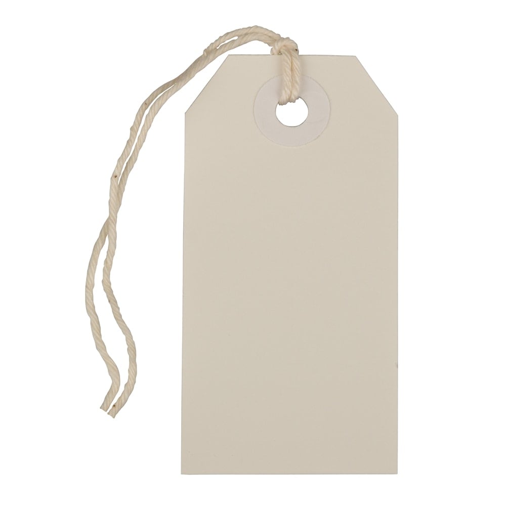 JAM Paper Small Gift Tags, 3-1/4in x 1-9/16in, White, Pack Of 10 Tags MPN:9197265A