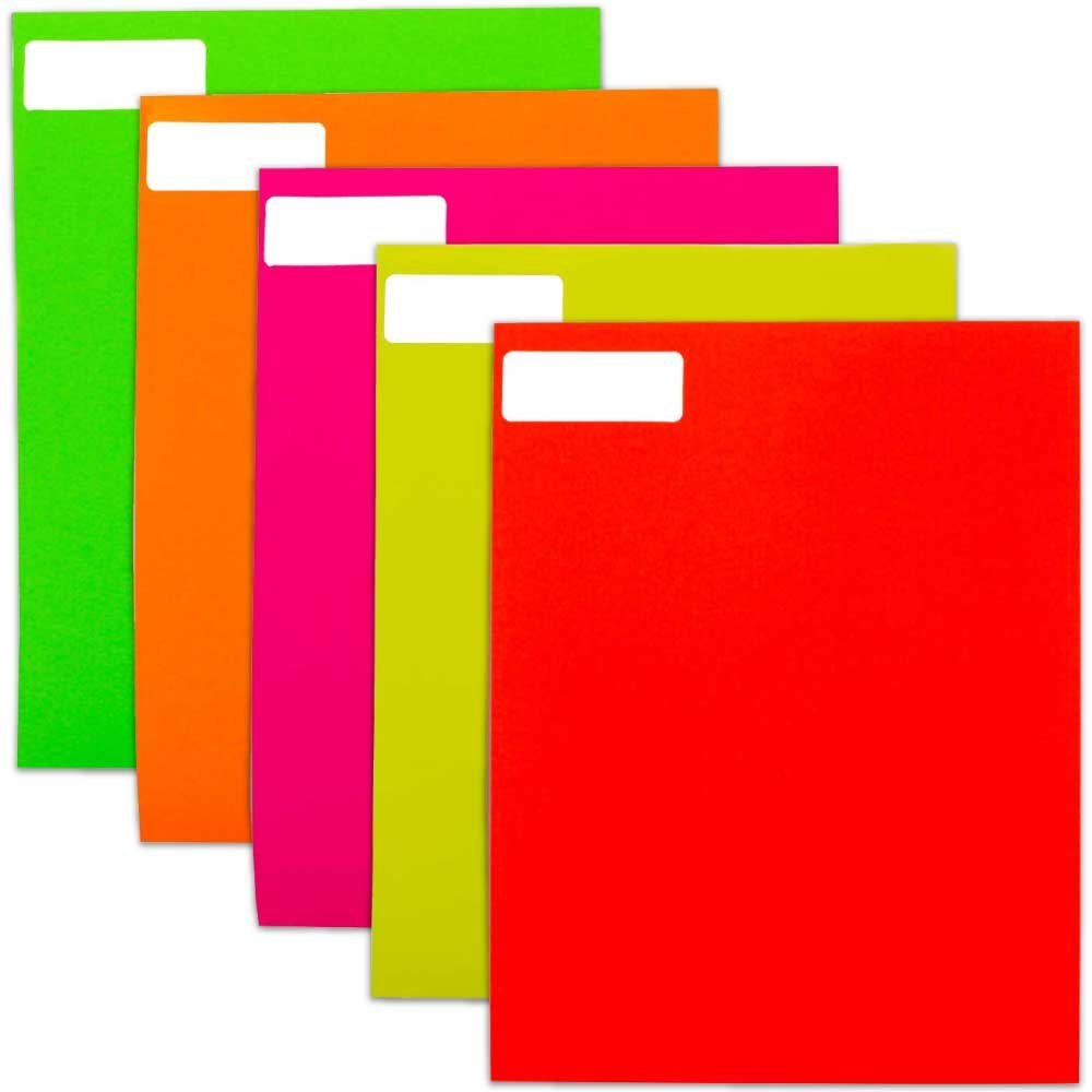 JAM Paper Mailing Address Labels, Rectangle, 1in x 2-5/8in, Assorted Neon Colors, 120 Labels Per Pack, Case Of 5 Packs MPN:354328231