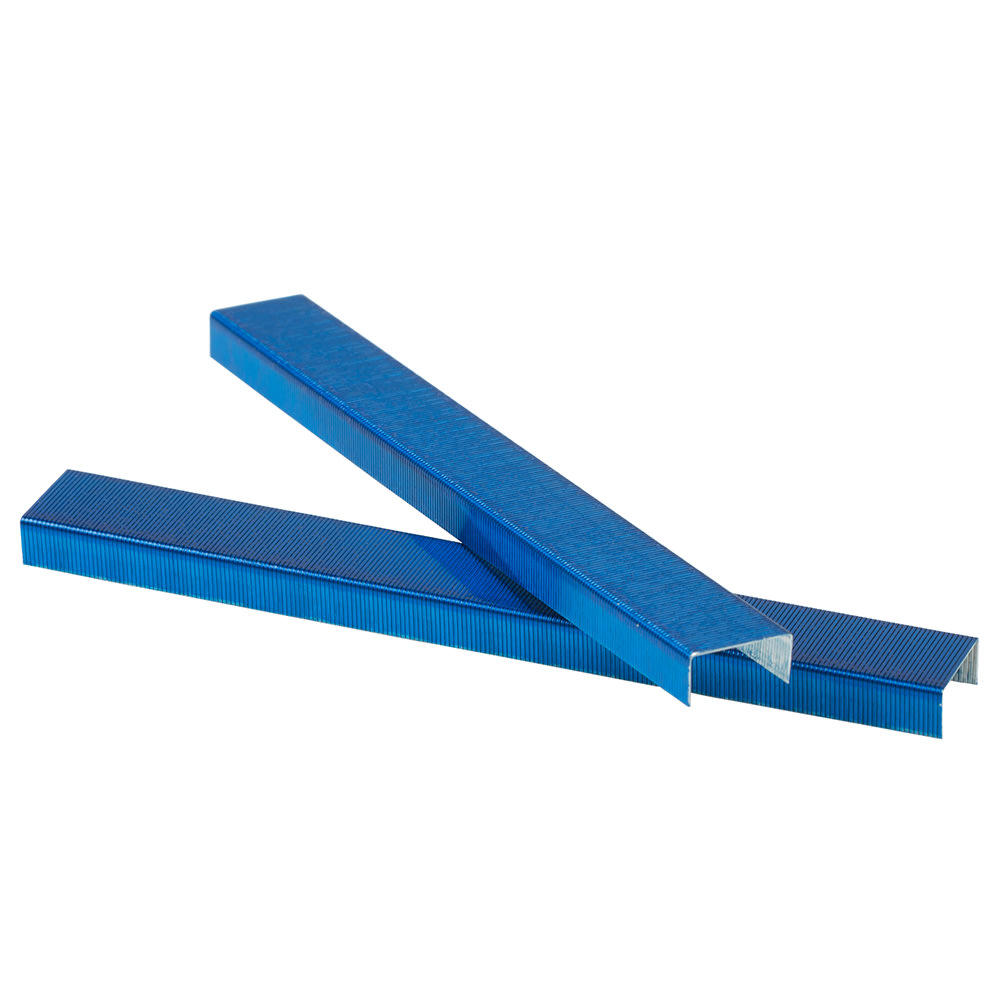 JAM Paper Standard Staples, 1/2in Full Strip, Blue, Box Of 5, 000 Staples MPN:335BU