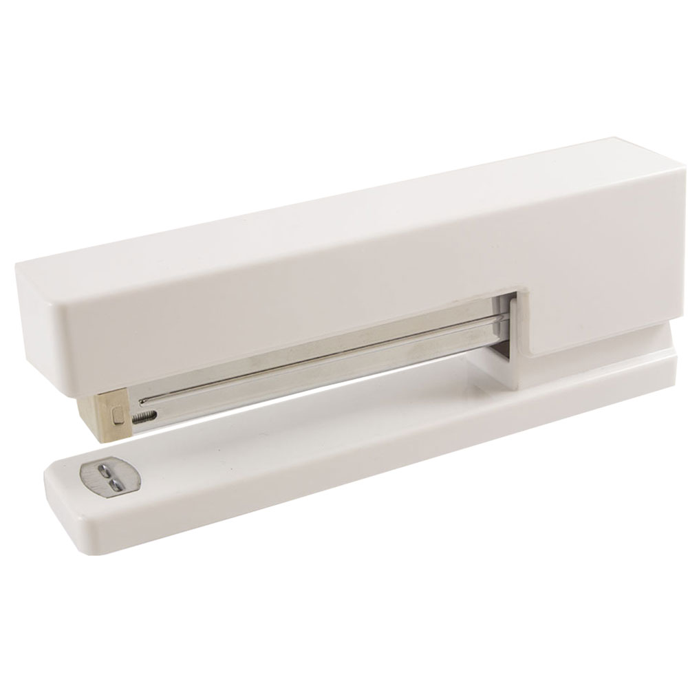 JAM Paper Plastic Stapler, 2-1/2inH x 1-1/8inW x 6inD, White MPN:337WH