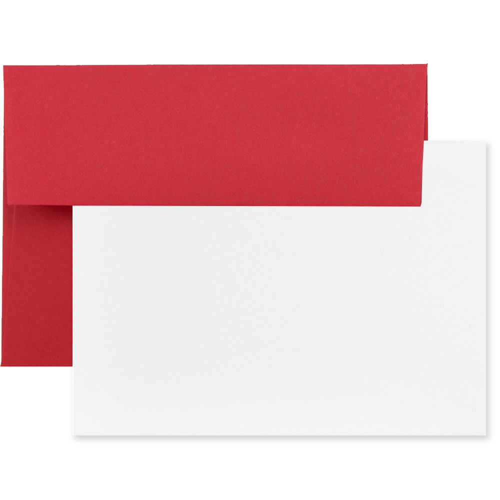 JAM Paper Stationery Set, 4 3/4in x 6 1/2in, 30% Recycled, Red/White, Set Of 25 Cards And Envelopes MPN:304624523