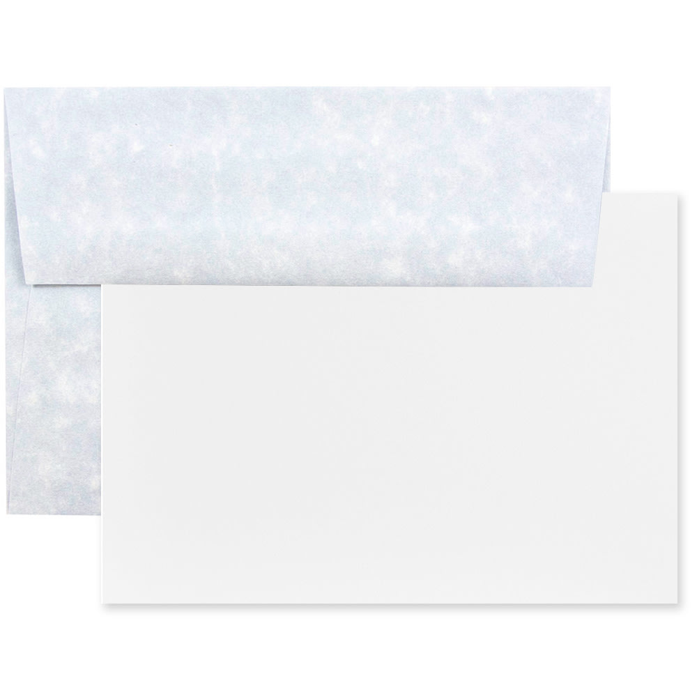 JAM Paper Stationery Set, Gummed Closure, 5 1/2in x 8 1/8in, Set Of 25 White Cards And 25 Strathmore Bright White Envelopes MPN:304624548