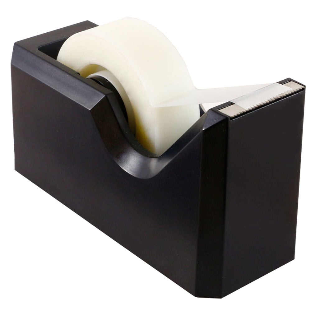 JAM Paper Plastic Tape Dispenser, 4-1/2inH x 2-1/2inW x 1-3/4inD, Black MPN:338BL