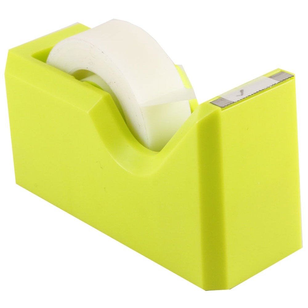 JAM Paper Plastic Tape Dispenser, 4-1/2inH x 2-1/2inW x 1-3/4inD, Green MPN:338GR