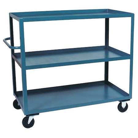 Utility Cart with Lipped Metal Shelves, Steel, 3, 000 lb Load Capacity, 3 Shelves, 66 in L, 31 in W MPN:CC360P600GP