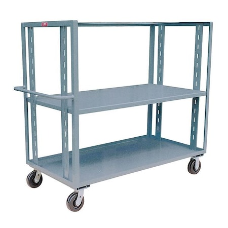 Four-Side-Access Open Metal Stock Truck, Steel, 3, 000 lb Load Capacity, 2 Shelves, 24 in L, 36 in W MPN:CZ236P600GP