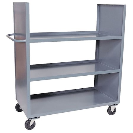 Dual-Side-Access Solid-Wall Metal Stock Truck, Steel, 3, 000 lb Load Capacity, 3 Shelves, 24 in L MPN:DC236P600GP