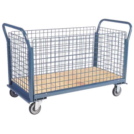 Wire-Side Pltfrm Truck, 1400lb, Wood/Steel MPN:EM248P500GP