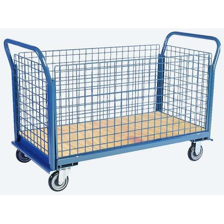 Wire-Side Pltfrm Truck, 1400lb, Wood/Steel MPN:EM360P500GP