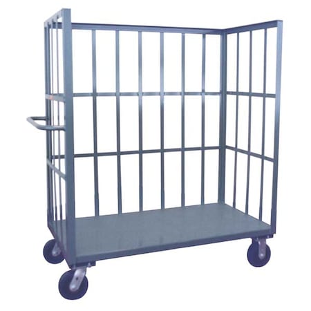 12 ga. Steel 3 Sided Slat Stock Cart 2000 lb. Capacity, 66