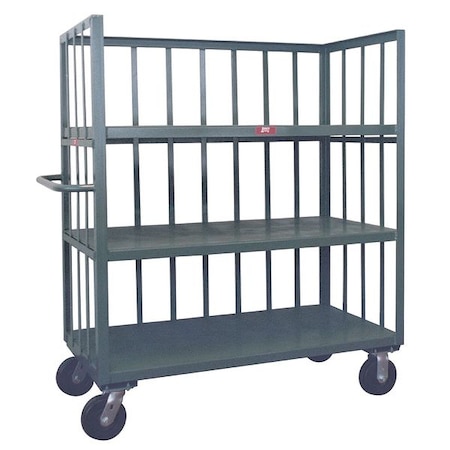 Single-Side-Access Slat-Wall Metal Stock Truck, Steel, 3, 000 lb Load Capacity, 3 Shelves, 24 in L MPN:HC236P600GP