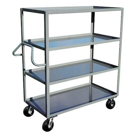 Utility Cart with Lipped Metal Shelves, Steel, 3, 000 lb Load Capacity, 4 Shelves, 54 in L, 31 in W MPN:ND348P600GP