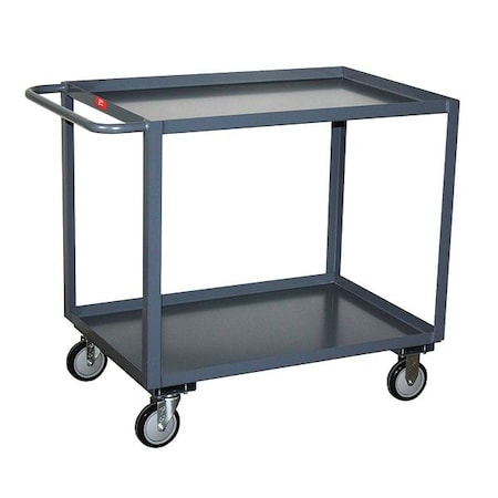 Utility Cart, Steel, 1, 400 lb Load Capacity, 2 Shelves, 30 in L, 19 in W, 35 in H MPN:SB124P500GP
