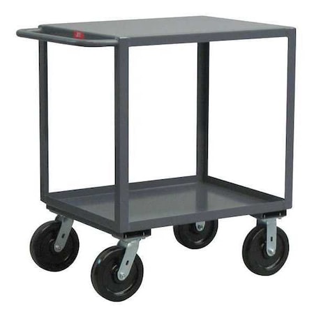 Utility Cart with Lipped & Flush Metal Shelves, Steel, 4, 800 lb Load Capacity, 2 Shelves, 36 in L MPN:SD230P800GP