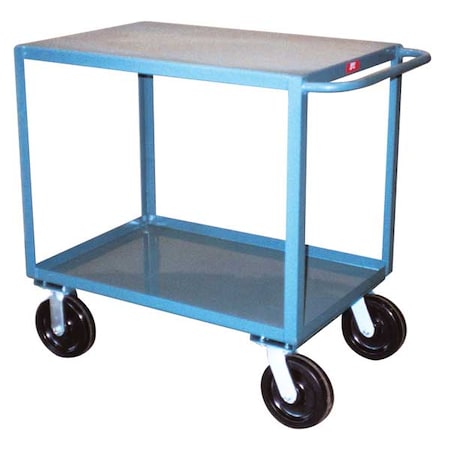 Reinforced Service Cart, 12 ga. Steel, 2400 lb Load Capacity, 2 Shelves, 54 in L, 37 in W, 36 in H MPN:SE448P600GP