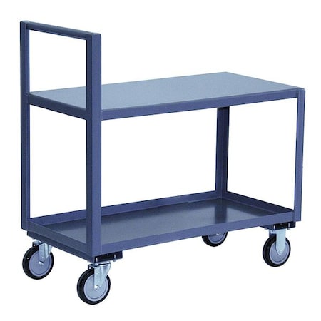 Low-Profile Utility Cart with Lipped & Flush Metal Shelves, Steel, 1, 200 lb Load Capacity, 37 in L MPN:SH136P500GP