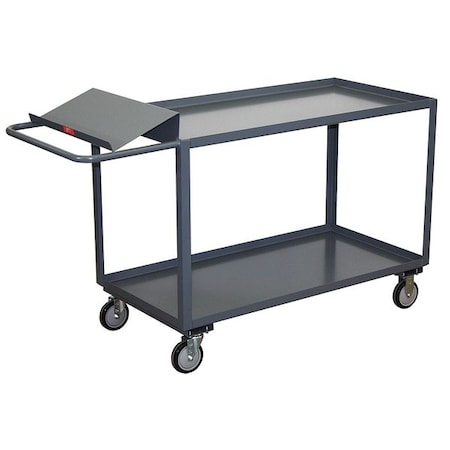Order-Picking Utility Cart with Lipped Metal Shelves, Steel, 1, 200 lb Load Capacity, 2 Shelves MPN:SO336P500GP