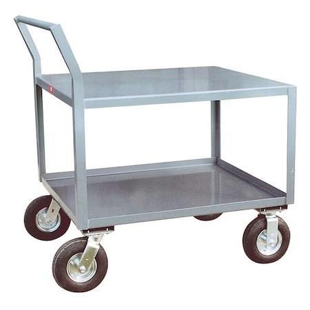 Low-Profile Utility Cart with Lipped & Flush Metal Shelves, Steel, 1, 200 lb Load Capacity, 66 in L MPN:SS260Z800GP