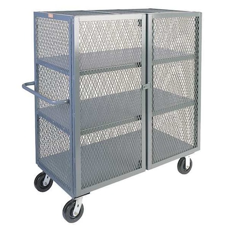 Mesh Security Cart, 3, 000 lb Capacity, 34 in W x 54 in L x 57 in H, 3 Shelves MPN:VC348P600GP