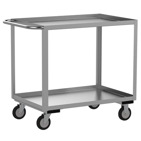 Utility Cart, 16 ga. Stainless Steel, 1, 200 lb Load Capacity, 2 Shelves, 42 in L, 25 in W, 35 in H MPN:XB236U500