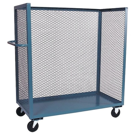 12 ga. Steel 3 Sided Mesh Stock Cart 3000 lb. Capacity, 66