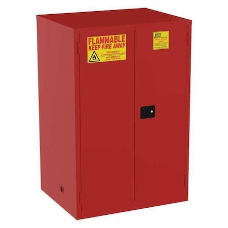 Hazardous Material Storage Cabinet, 120 gal, 5 Shelves, Steel, 43 in W x 65 in H x 34 in D, Red MPN:BN120RP