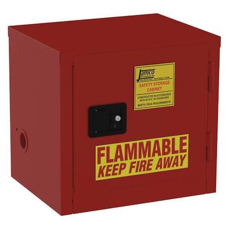 Hazardous Material Storage Cabinet, 12 gal, 1 Shelves, Steel, 23 in W x 22 in H x 18 in D, Red MPN:BP12RP