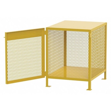 Cylinder Storage Cabinet, Yellow, Steel MPN:CA040YP