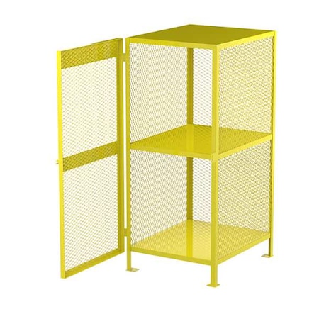 Cylinder Storage Cabinet, Yellow, Steel MPN:CA080