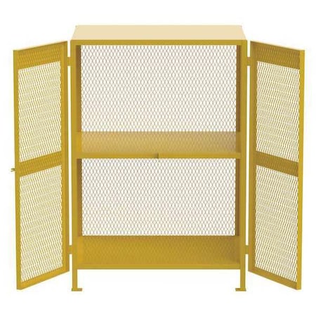 Cylinder Storage Cabinet, Yellow, Steel MPN:CA120YP