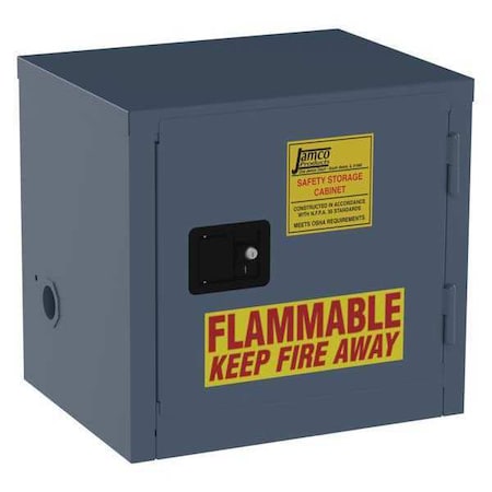 Hazardous Material Storage Cabinet, 6 gal, 0 Shelves, Steel, 23 in W x 22 in H x 18 in D, Blue MPN:CK06BP