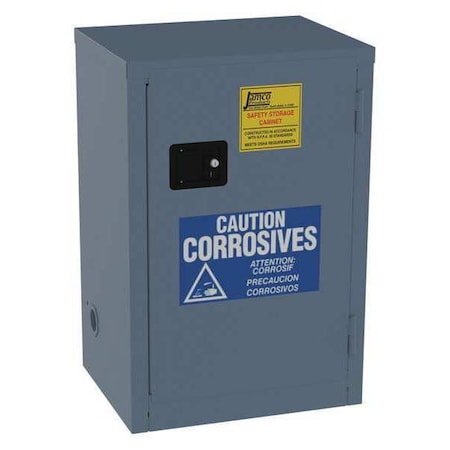 Hazardous Material Storage Cabinet, 12 gal, 1 Shelves, Steel, 23 in W x 35 in H x 18 in D, Blue MPN:CL12BP