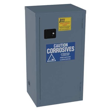 Hazardous Material Storage Cabinet, 18 gal, 2 Shelves, Steel, 23 in W x 44 in H x 18 in D, Blue MPN:CL18BP
