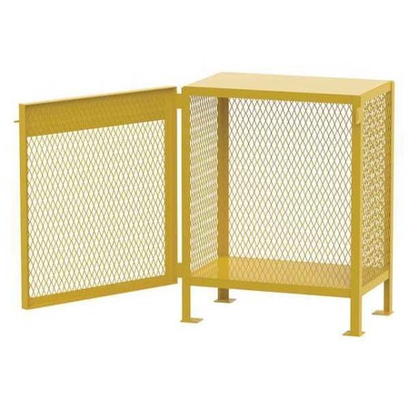 Cylinder Storage Cabinet, Yellow, Steel MPN:CW130YP