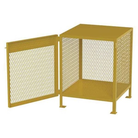 Cylinder Storage Cabinet, Yellow, Steel MPN:CW330YP